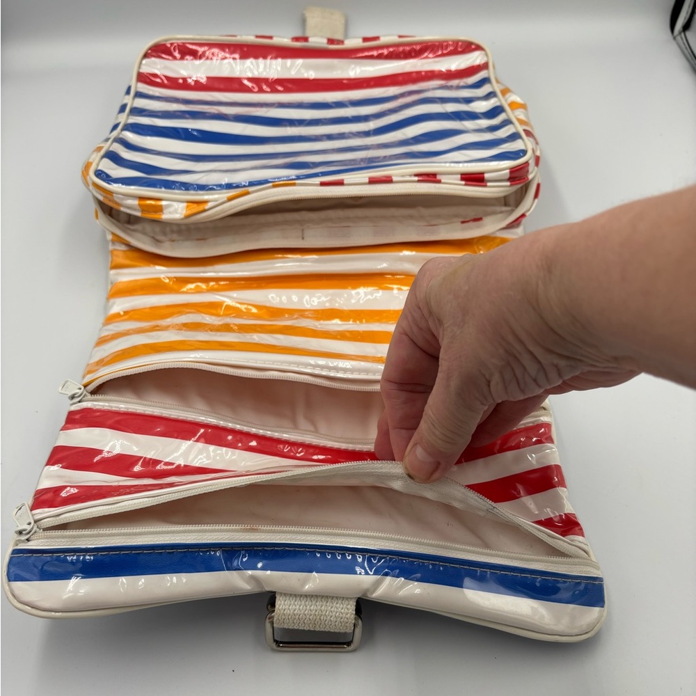 Vintage Stripe Travel Hanging Toiletry Bag
Makeup Organizer , Retro
